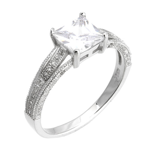 bague femme argent zirconium 8101265