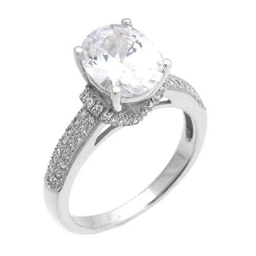 bague femme argent zirconium 8101268