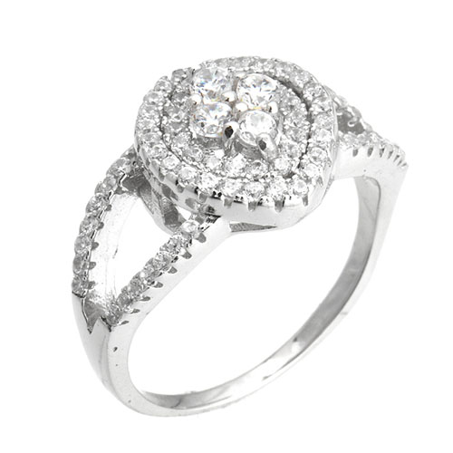 bague femme argent zirconium 8101269