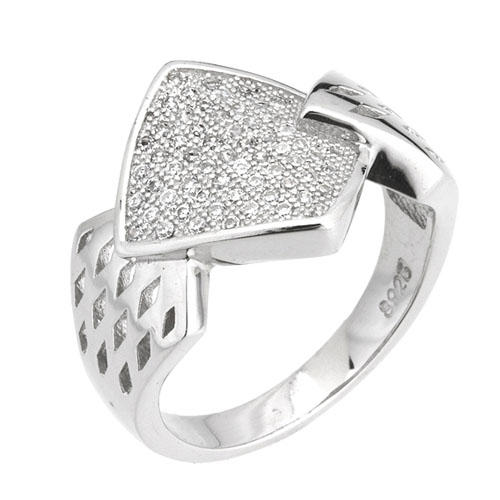 bague femme argent zirconium 8101272