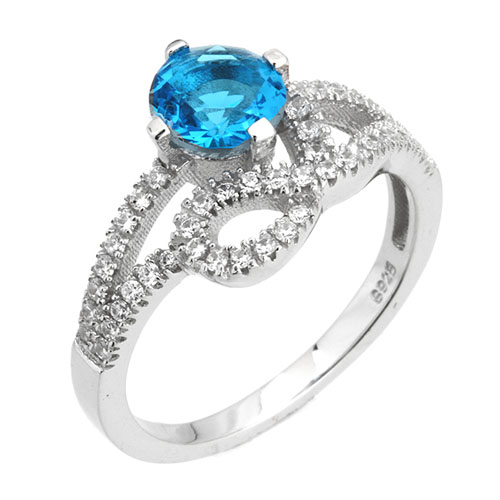 bague femme argent zirconium 8101279