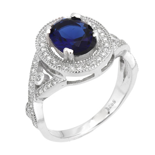 bague femme argent zirconium 8101283