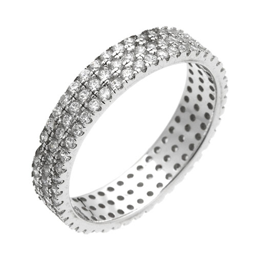 bague femme argent zirconium 8101286