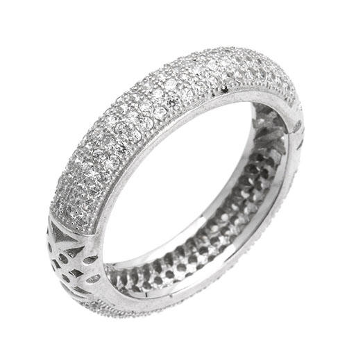 bague femme argent zirconium 8101287