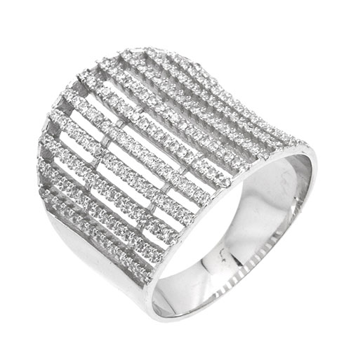 bague femme argent zirconium 8101289