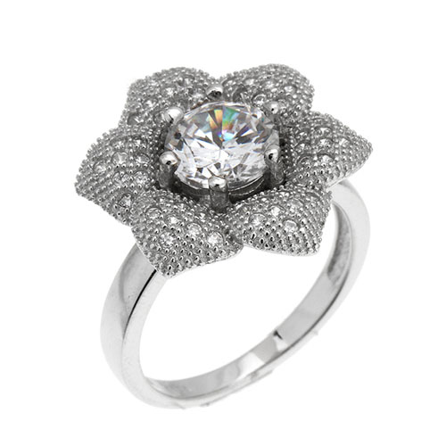 bague femme argent zirconium 8101301