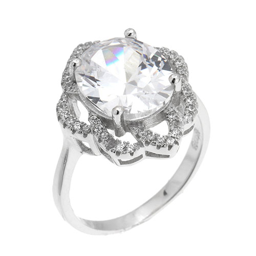 bague femme argent zirconium 8101307