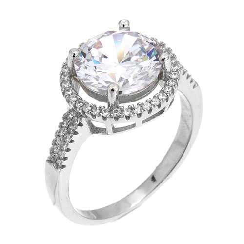 bague femme argent zirconium 8101308