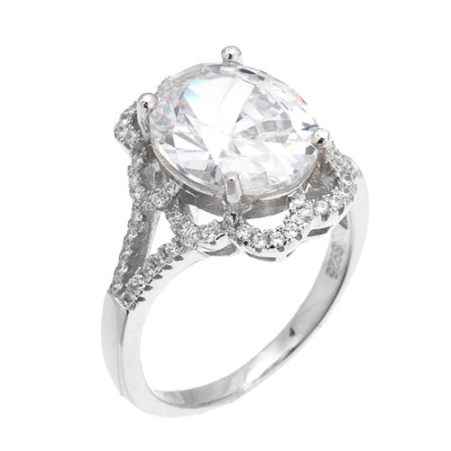 bague femme argent zirconium 8101319