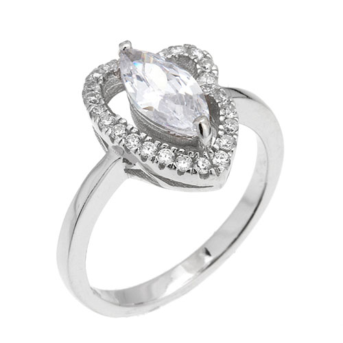 bague femme argent zirconium 8101320