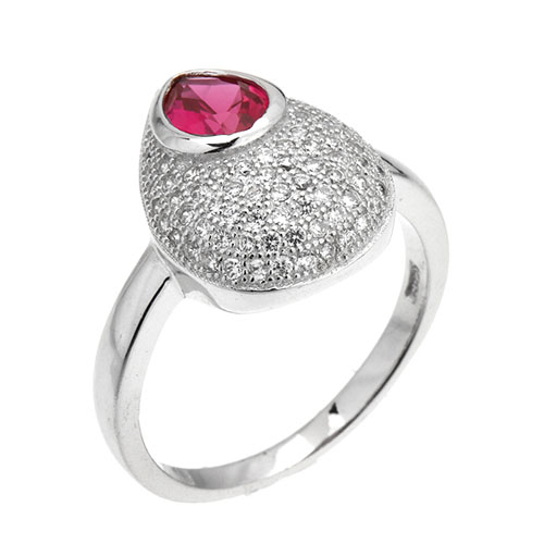 bague femme argent zirconium 8101325