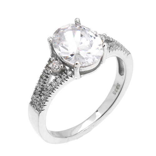 bague femme argent zirconium 8101326