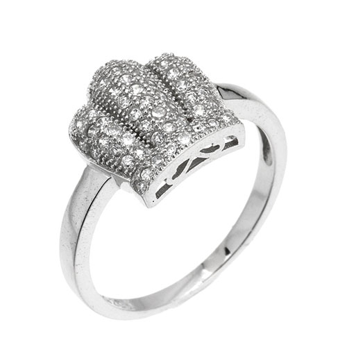 bague femme argent zirconium 8101331