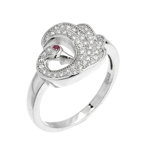 bague femme argent zirconium 8101337