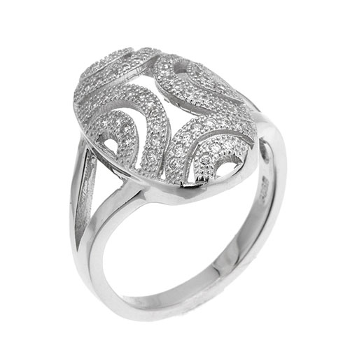 bague femme argent zirconium 8101341