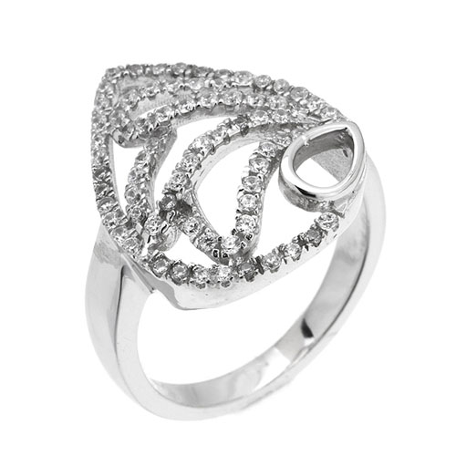 bague femme argent zirconium 8101347