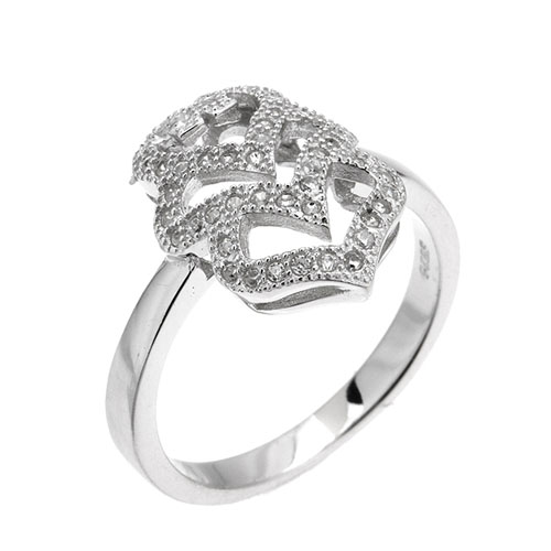 bague femme argent zirconium 8101349