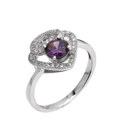 bague femme argent zirconium 8101431