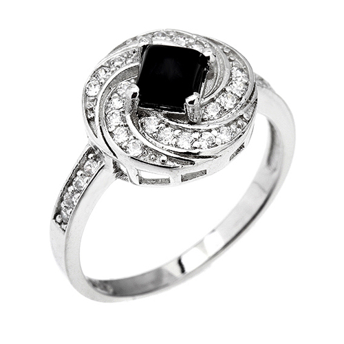 bague femme argent zirconium agate 8100312