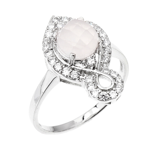 bague femme argent zirconium cristal 8100298