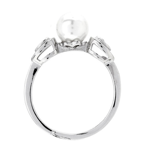 bague femme argent zirconium perle 8100496 pic3