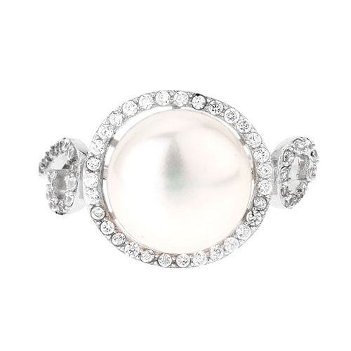 bague femme argent zirconium perle 8100554 pic2