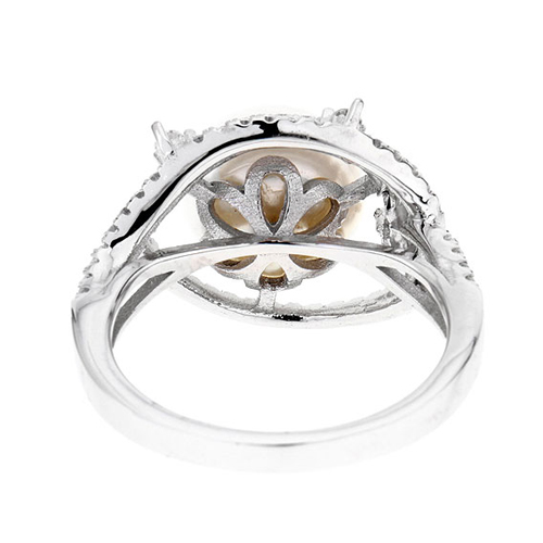 bague femme argent zirconium perle 8100561 pic4