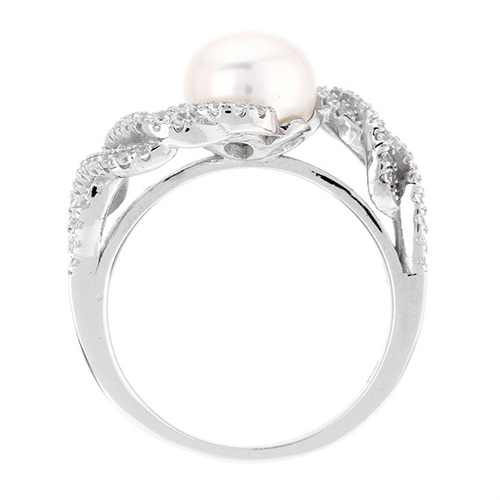 bague femme argent zirconium perle 8100565 pic3