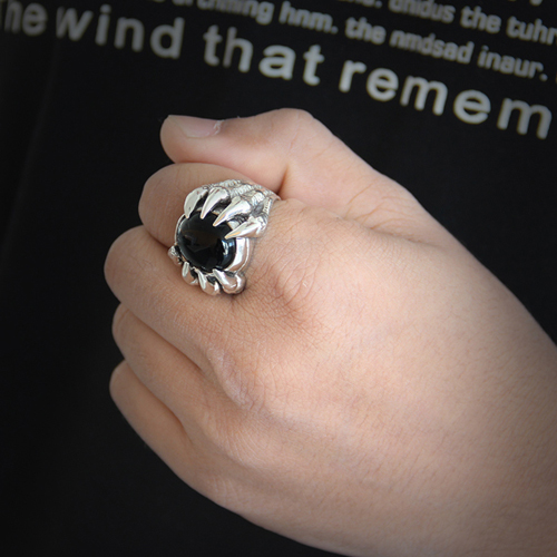 bague homme argent agate 8100001 pic4