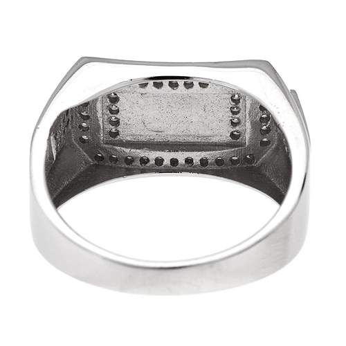 bague homme argent diamant agate 8100232 pic4