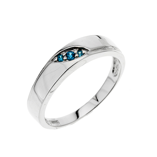 bague homme argent zirconium 8100072