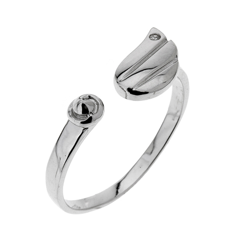 bague homme argent zirconium 8100075