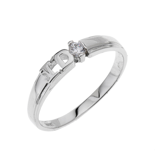 bague homme argent zirconium 8100078