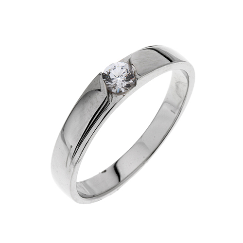 bague homme argent zirconium 8100088