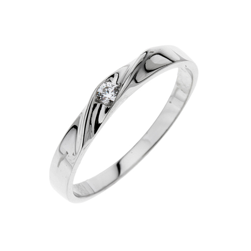 bague homme argent zirconium 8100095