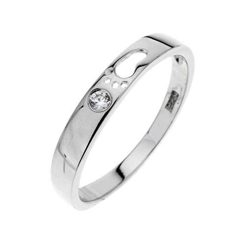 bague homme argent zirconium 8100113