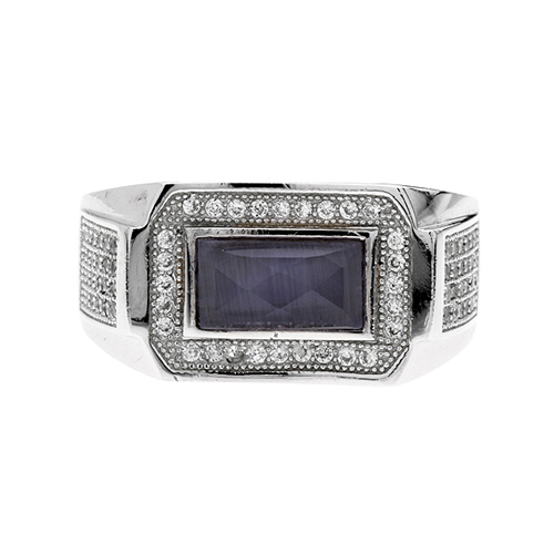 bague homme argent zirconium 8100195 pic2