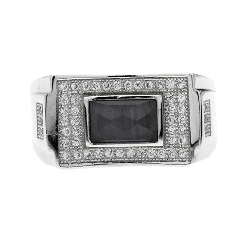 bague homme argent zirconium 8100196 pic2