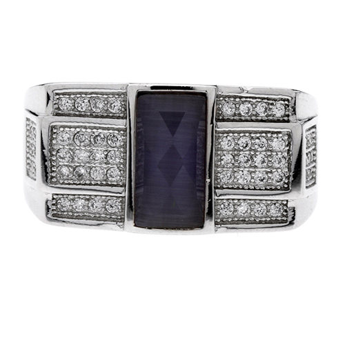 bague homme argent zirconium 8100200 pic2
