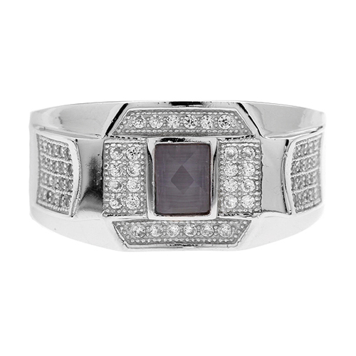bague homme argent zirconium 8100210 pic2