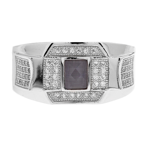 bague homme argent zirconium 8100210 pic2