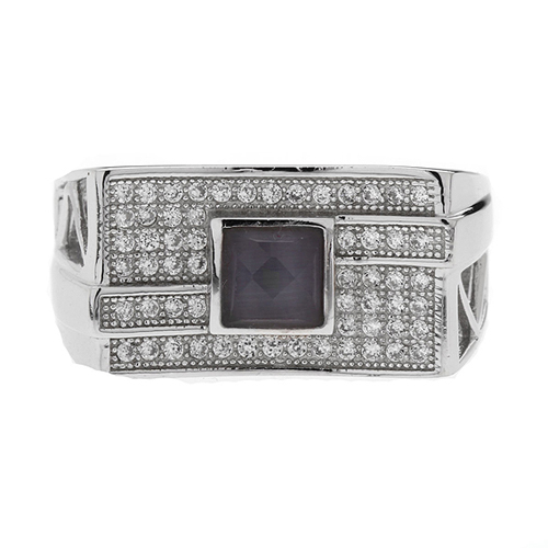 bague homme argent zirconium 8100211 pic2