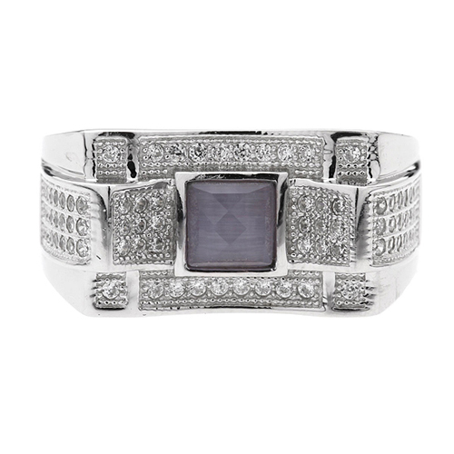 bague homme argent zirconium 8100213 pic2