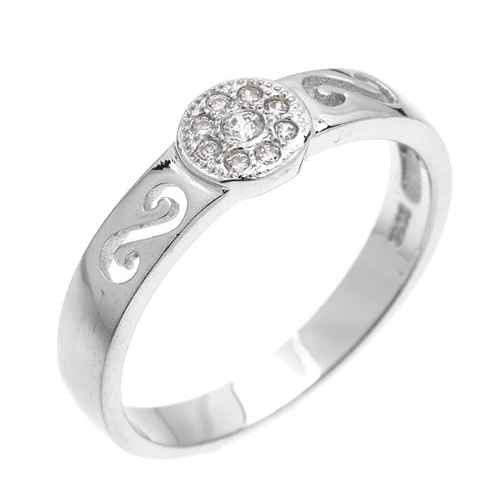 bague homme argent zirconium 8101004