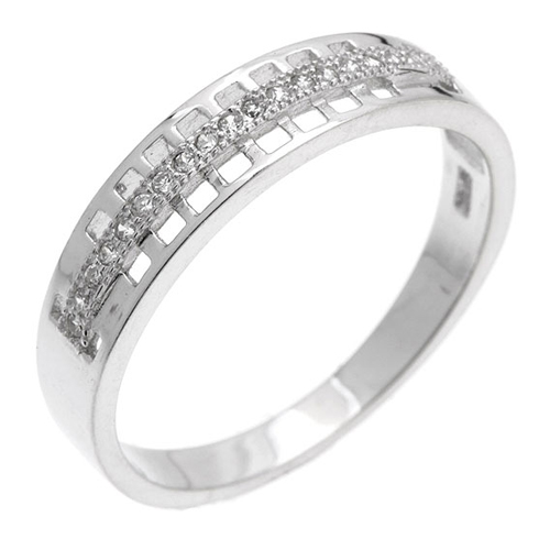 bague homme argent zirconium 8101006