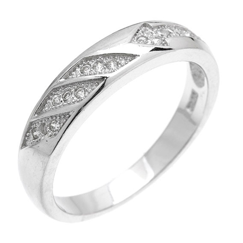 bague homme argent zirconium 8101016