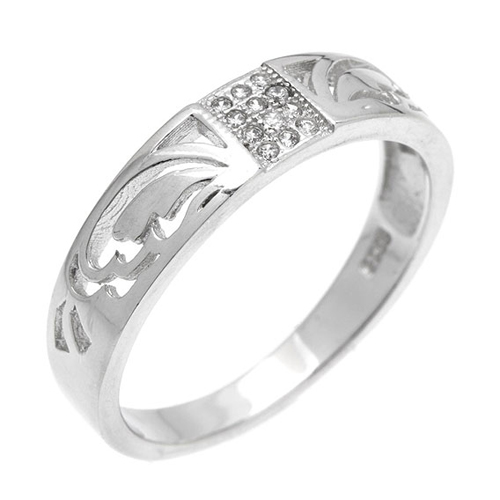 bague homme argent zirconium 8101020