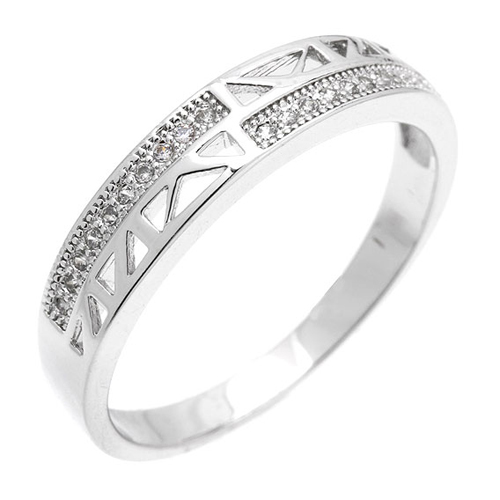 bague homme argent zirconium 8101022