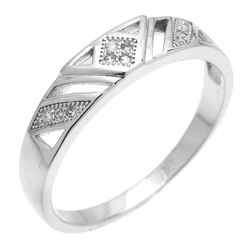 bague homme argent zirconium 8101028