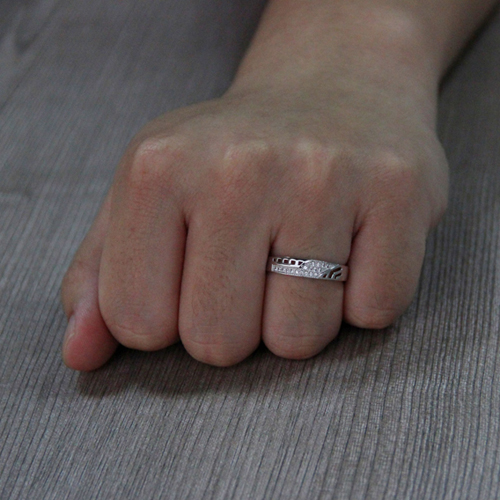 bague homme argent zirconium 8101030 pic5